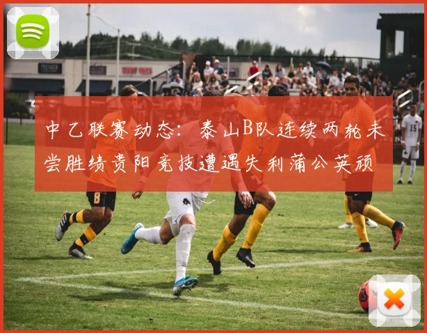 中乙联赛动态：泰山B队连续两轮未尝胜绩贵阳竞技遭遇失利蒲公英顽强战平